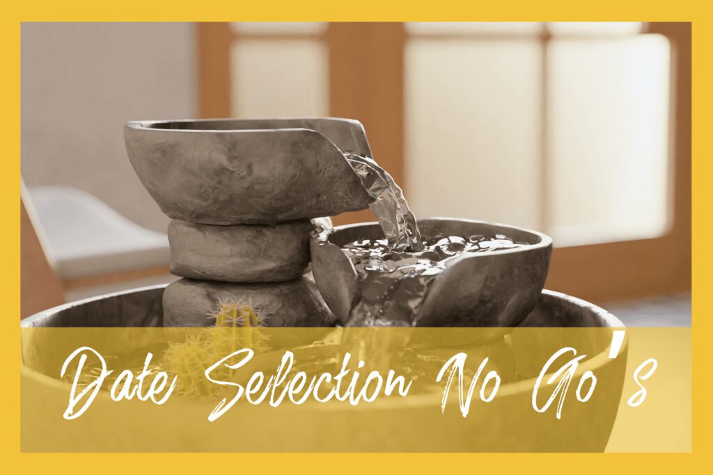 Date Selection No Go's